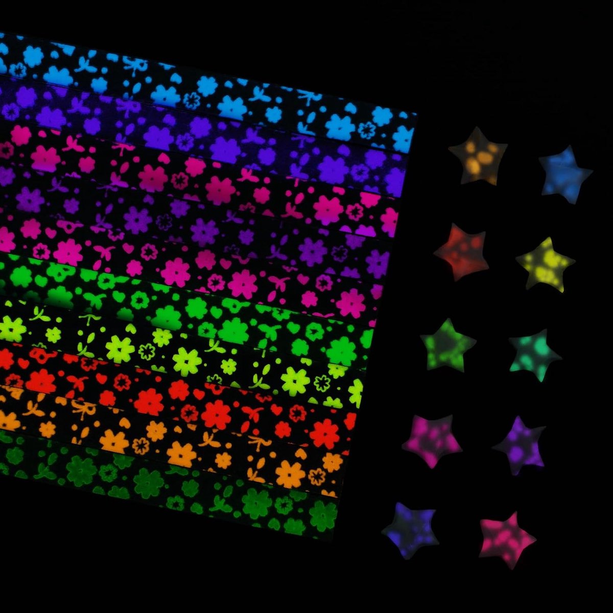 Origami sterren papier - 630 stroken - luminescent - voor DIY geluksster folding - ShopVlot