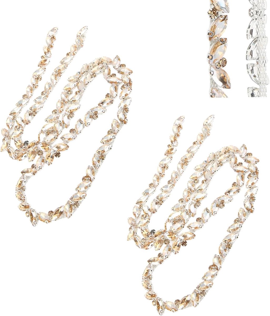 Rhinestone decoratie 2 stuks - kristalrhinestones - hoogwaardig glas - schitterend design - ShopVlot