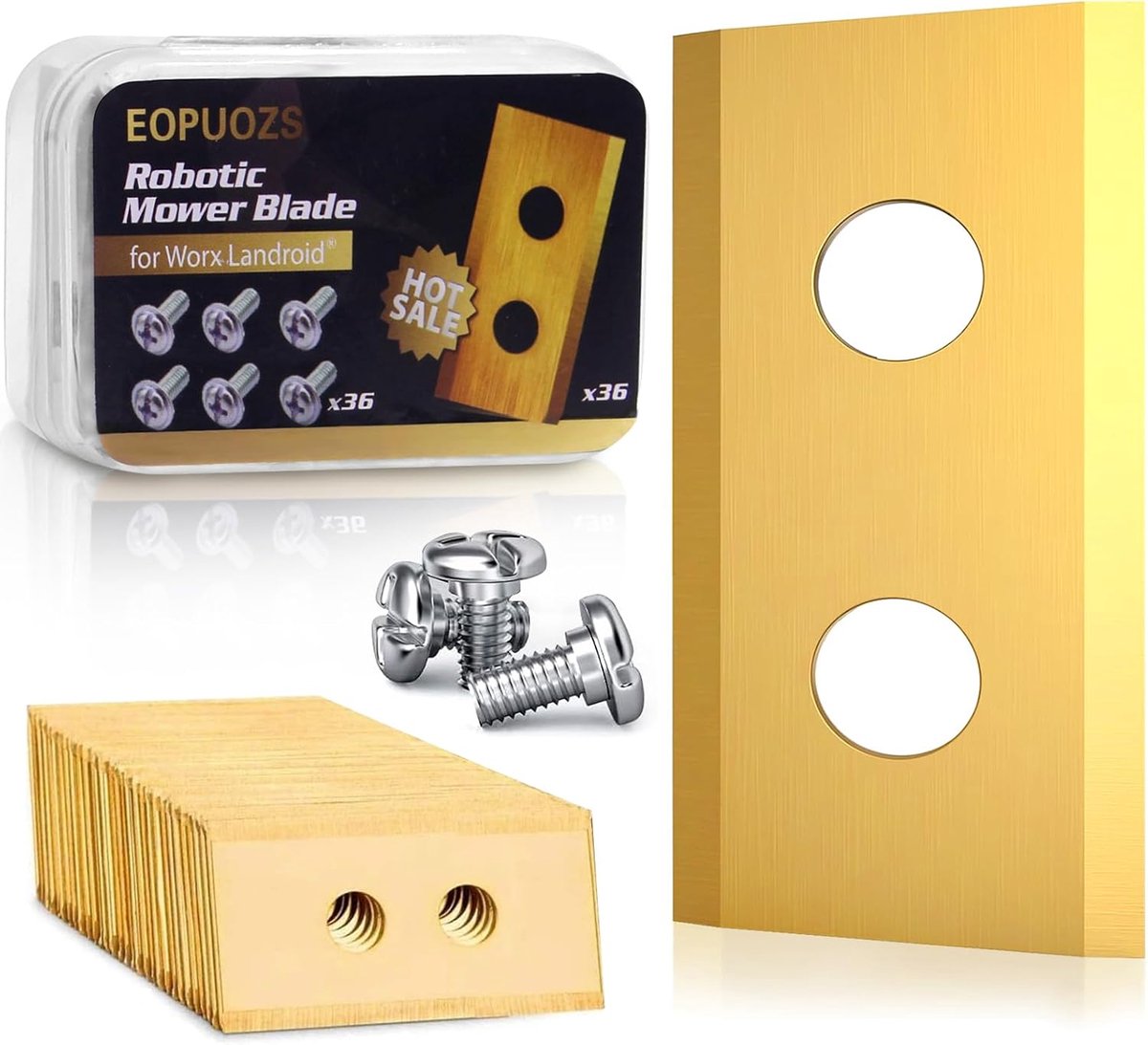Vervangende messen set 36 stuks - titanium gecoat - hoge duurzaamheid - weerbestendig - ShopVlot