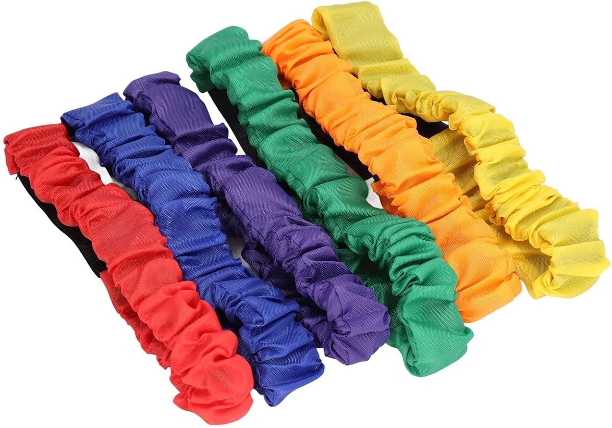 3-legged race banden - elastische racebanden voor 2 personen - gekleurde nylon - ideaal voor training en plezier - ShopVlot