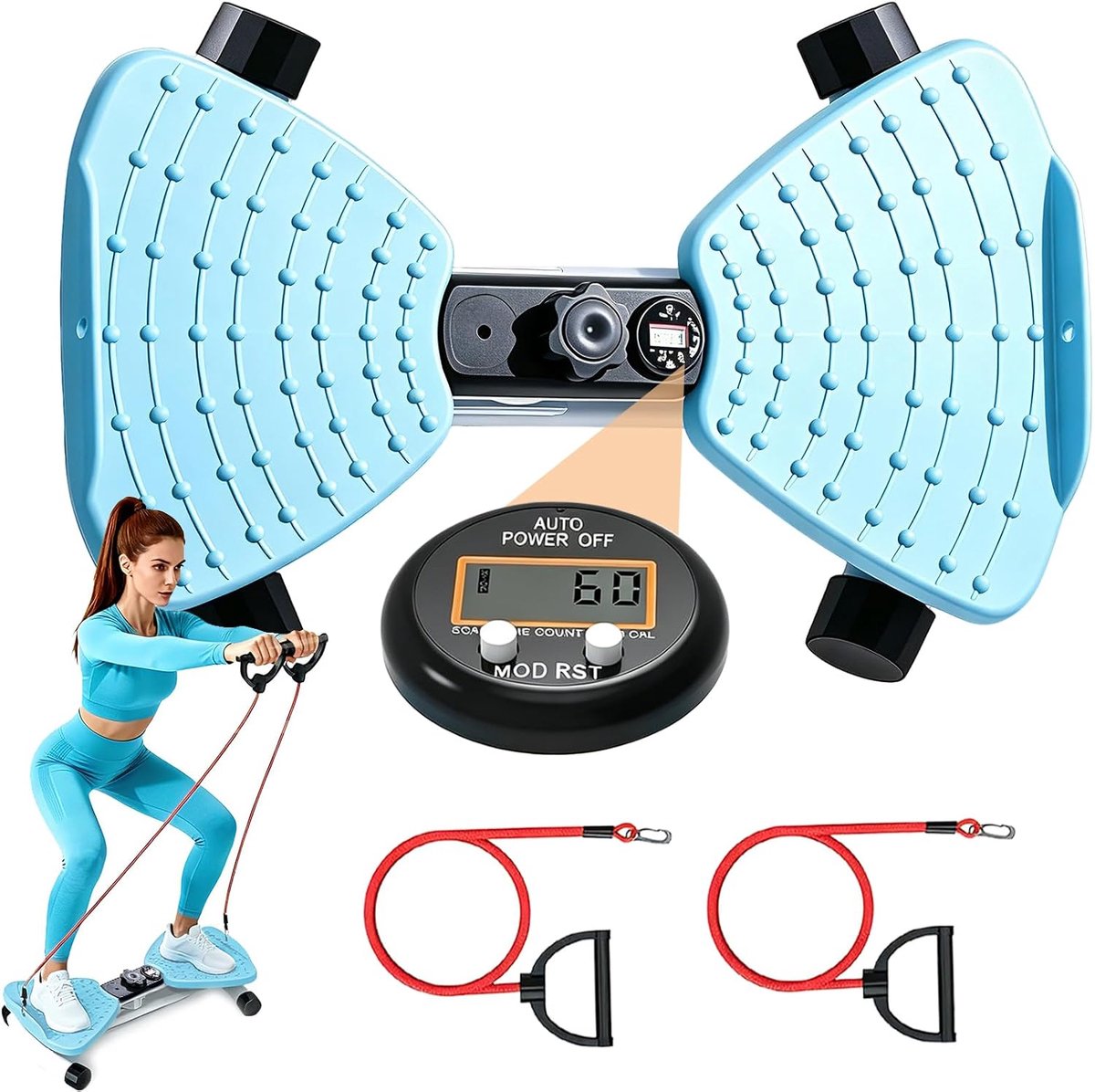Taille-draaimachine - geruisloze buiktwister - digitale weergave - voor thuisfitness - ShopVlot