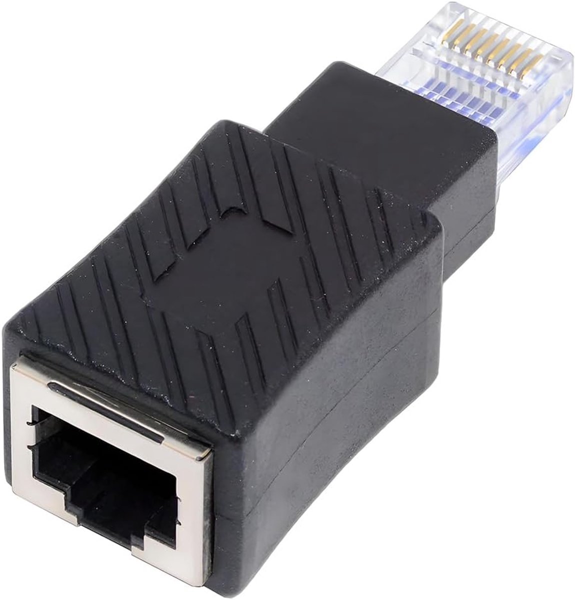 RJ45 Adapter - Cat5/Cat5e Vergulde Ethernet - Mannelijke naar Vrouwelijke Extender - Beschermt apparaatinterface - ShopVlot
