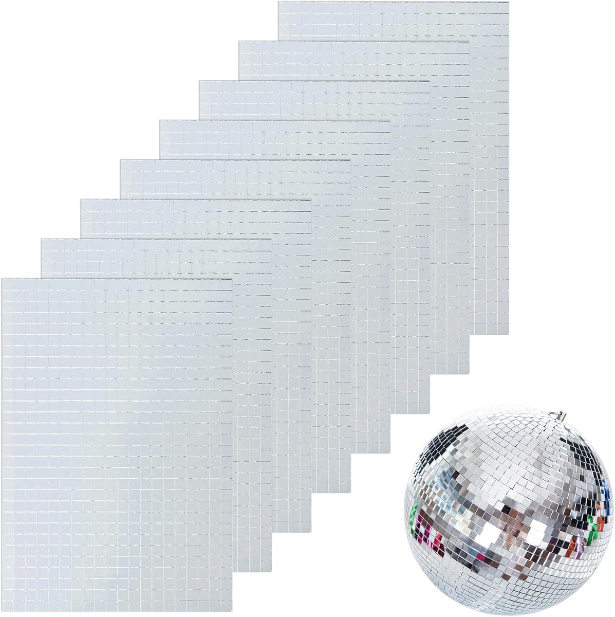 Mosaic spiegeltegels 4800 stuks - zelfklevend glas - 5x5mm - ideaal voor DIY creaties - ShopVlot