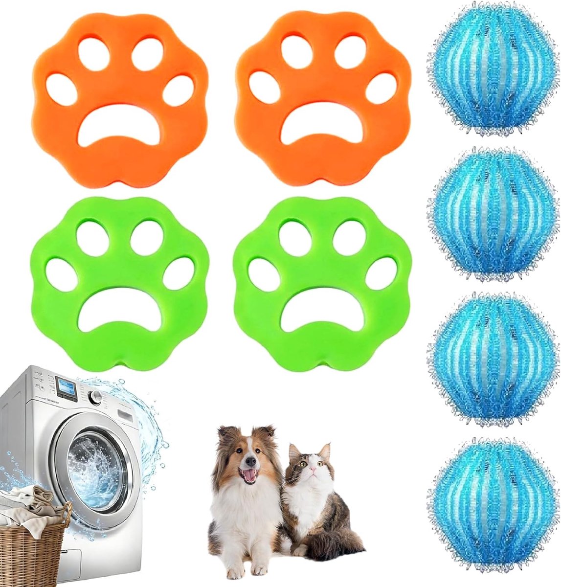 Anti-haarballen voor wasmachine - herbruikbaar - vangt dierenharen en pluisjes - geschikt voor alle textiel - ShopVlot