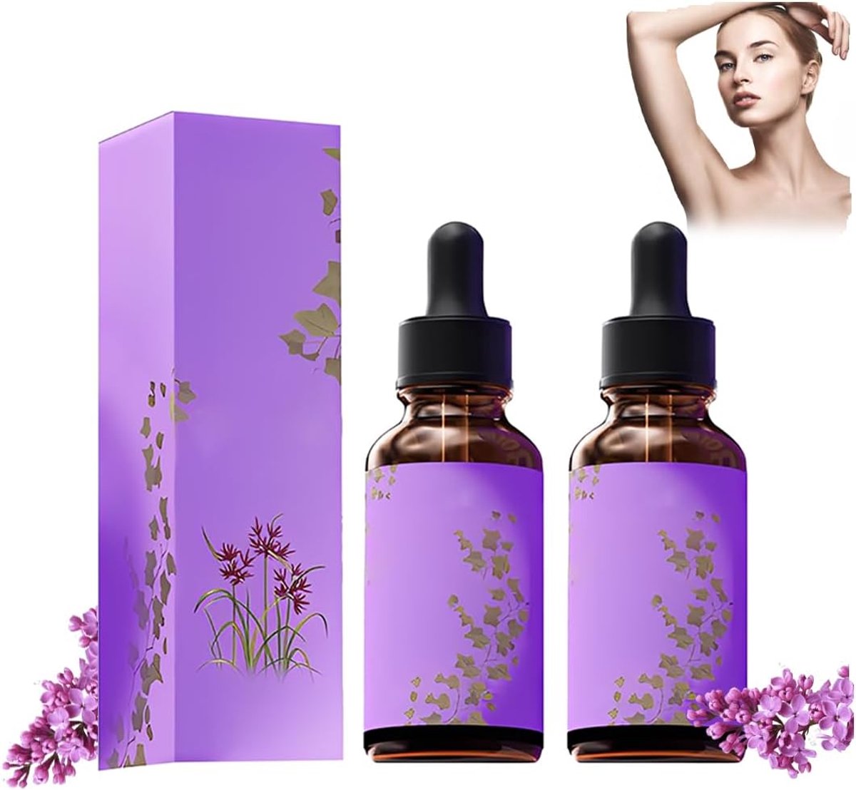 Cyperushaarverwijderingsolie 2 stuks - Natuurlijke zachte lichaamserum - 60 ml - Eenvoudig in gebruik - ShopVlot