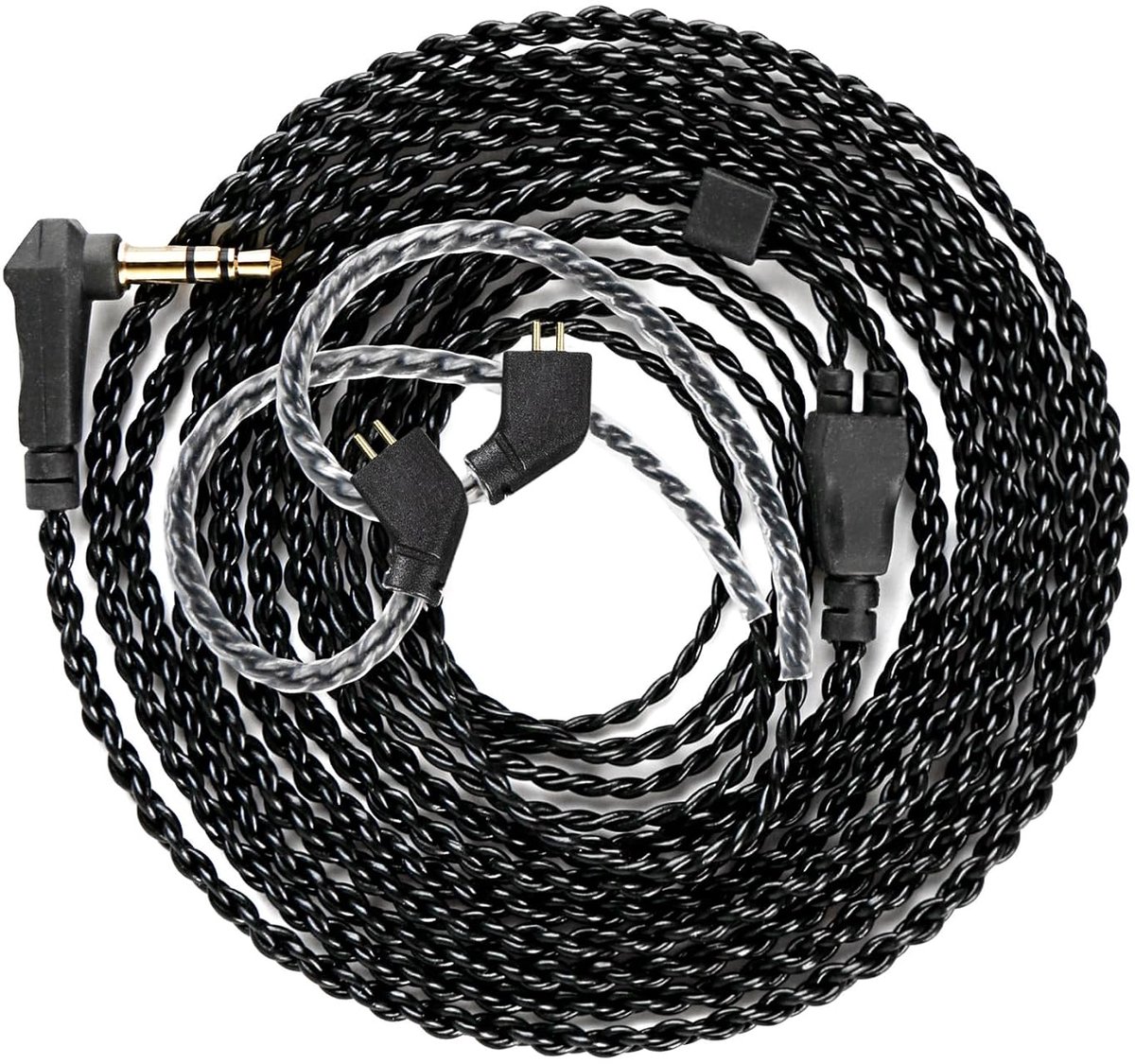 In-ear monitor kabel 2m - 4N OFC - zwarte kleur - uitstekende geluidskwaliteit - ShopVlot