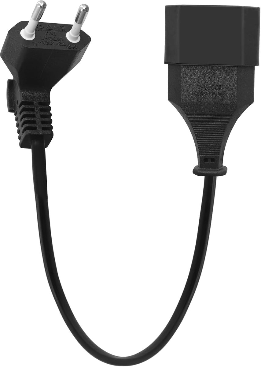 Verlengsnoer EU Plug 2 x 0.75 mm² - Plat Snoer - 2.5 A/250 V - Ideaal voor TV en Computer - ShopVlot