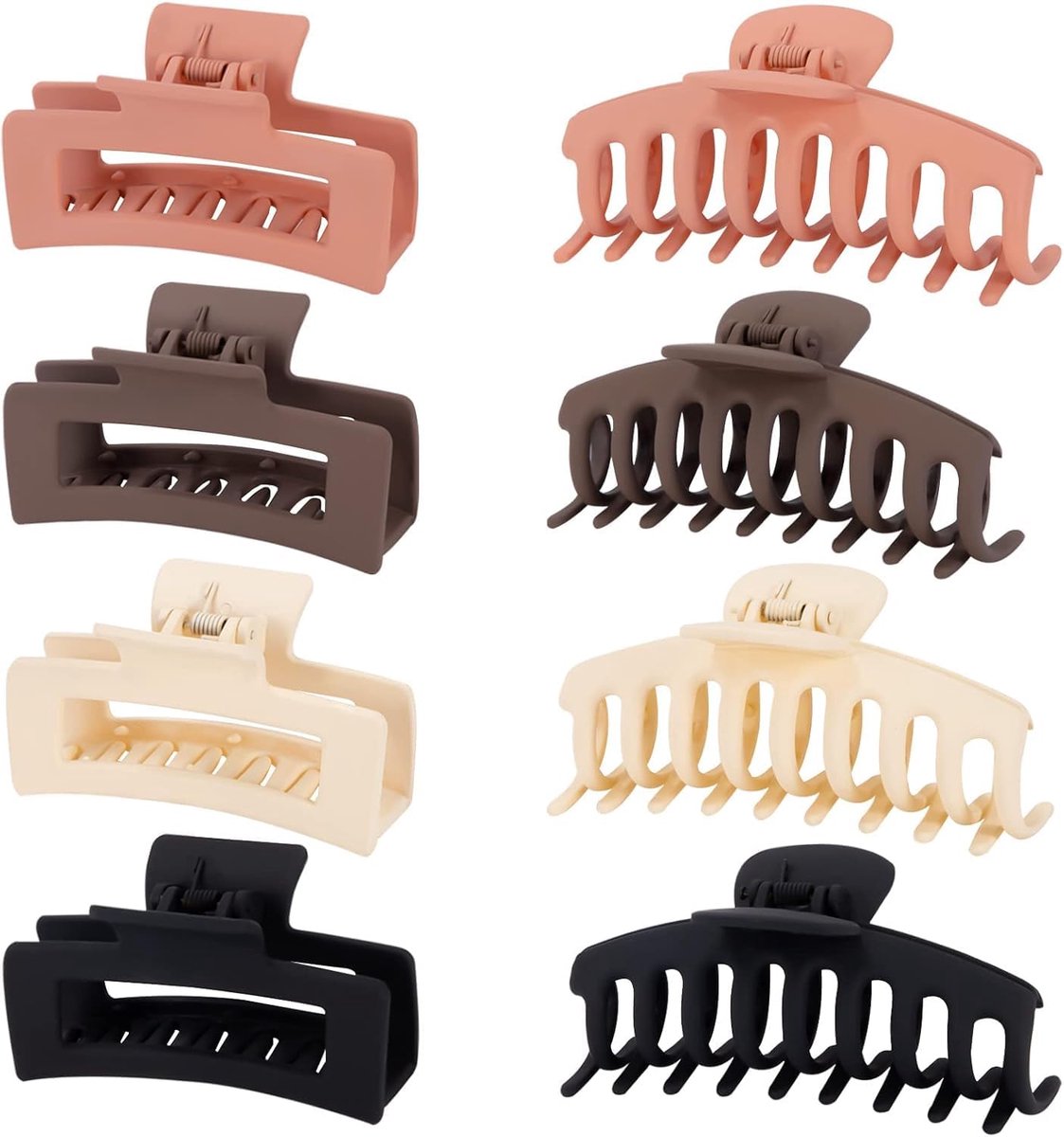Haarclips voor dames - groot formaat - matte vintage kleuren - sterke grip voor dik haar - ShopVlot
