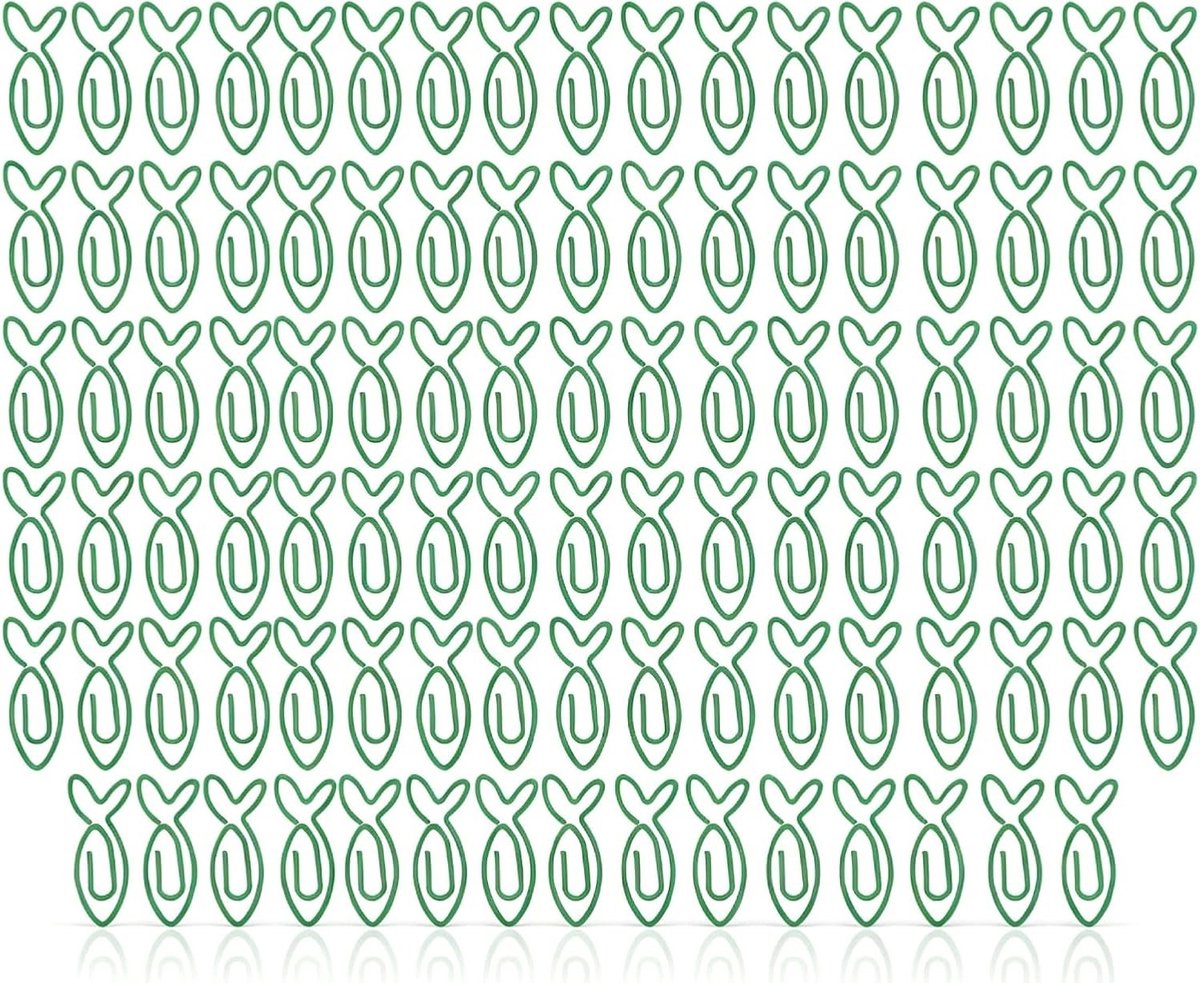 Schattige Papieren Clips in Zeedieren Vorm, 100 Stuks Kleurige Boekmerken voor Kantoor en School, Ideaal voor Organiseren van Documenten en Bestanden