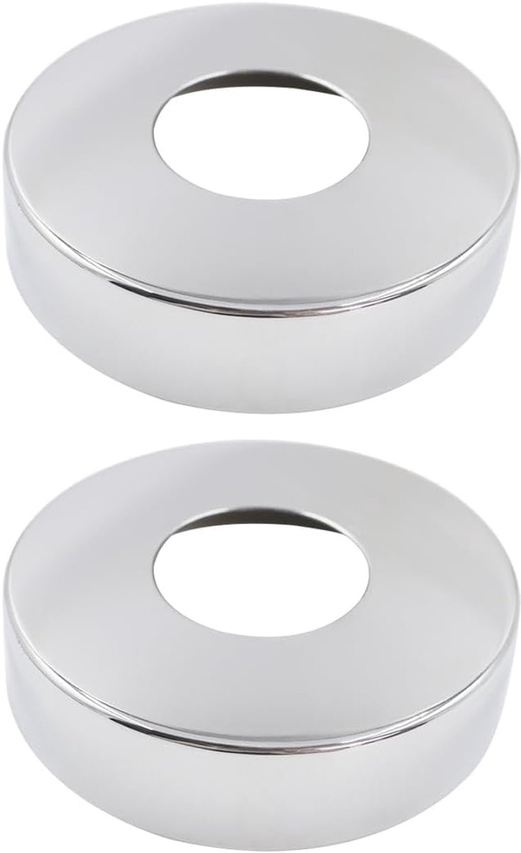 Siphon rosettes 2 x 33 mm - chroomverchroomd messing - elegant design - perfecte afwerking - ShopVlot