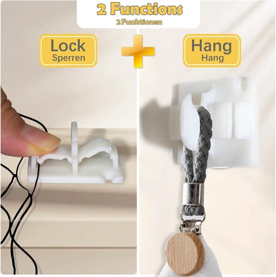 Hook for attaching cat and balcony net, no drilling, 30 hooks without drilling + glue, hooks for attaching cat net - ShopVlot — afbeelding 2