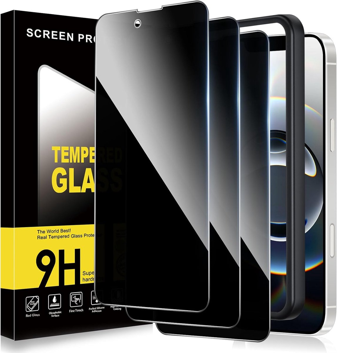 ZhuoFan Inkijkbescherming voor iPhone 16e, pantserbescherming, glas, privacy-beschermfolie, displaybescherming - ShopVlot