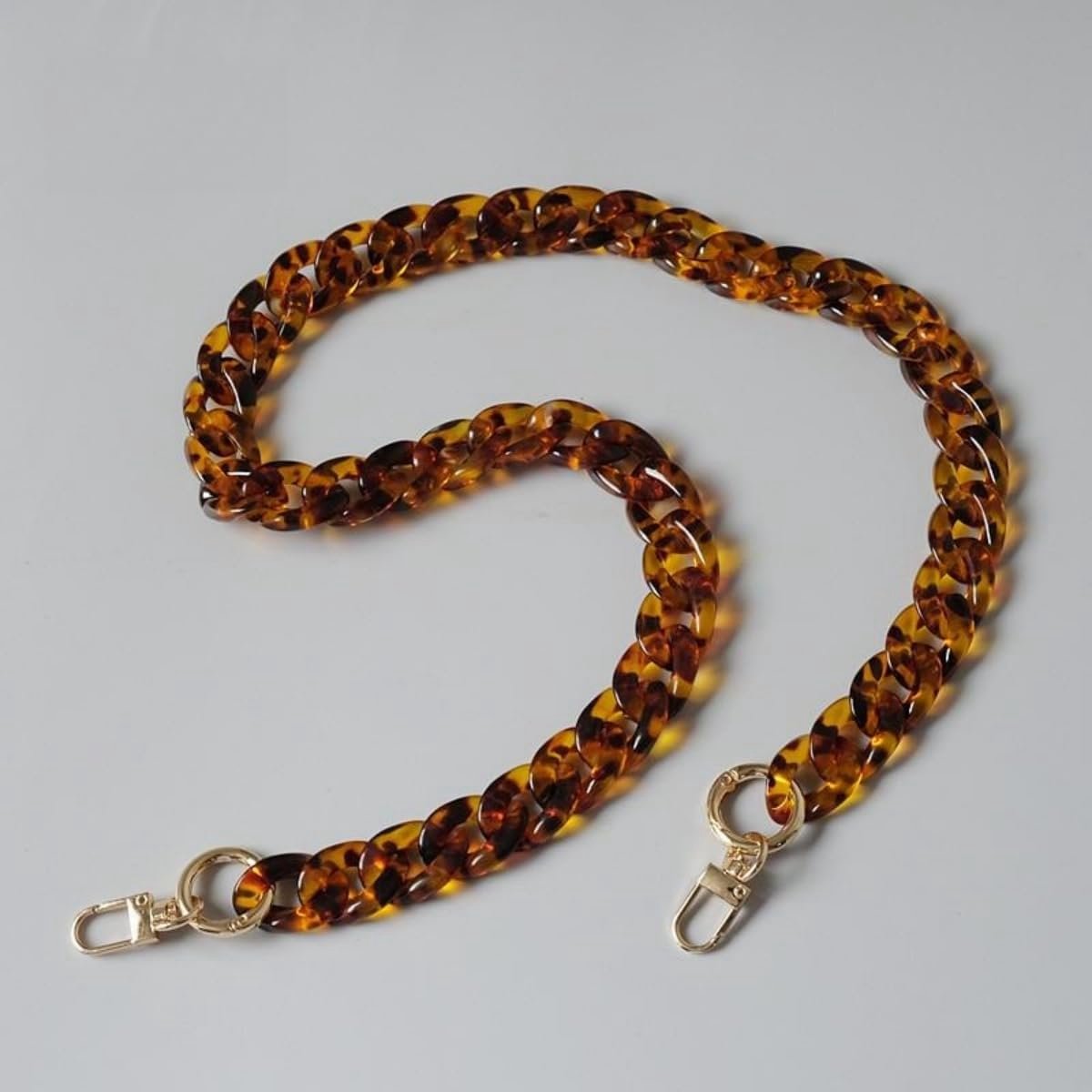 Chain Handbag for Women, Acrylic Leopard Pattern, Wide Shoulder Strap for Handbag, Handle, Replacement Strap for Bag - ShopVlot