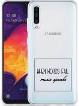 Galaxy A50 Hoesje Music Speaks - Designed by Cazy