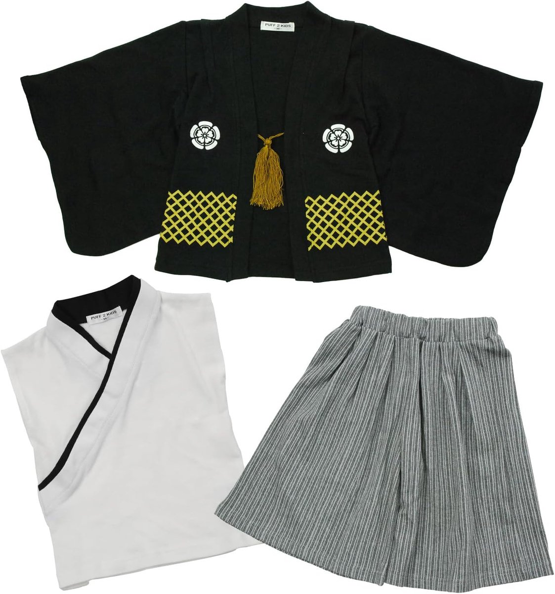 Children Hakama style Kimono style boy set Japanese Formal birthday Halloween dress Child dress Outfit samurai Cosplay - ShopVlot