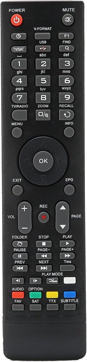 Remote Control for AMIKO, TV Remote Control Replacement for AMIKO Mini HD 8150 8200 8300 8360 8840 SHD 7900 8000 8110 - ShopVlot