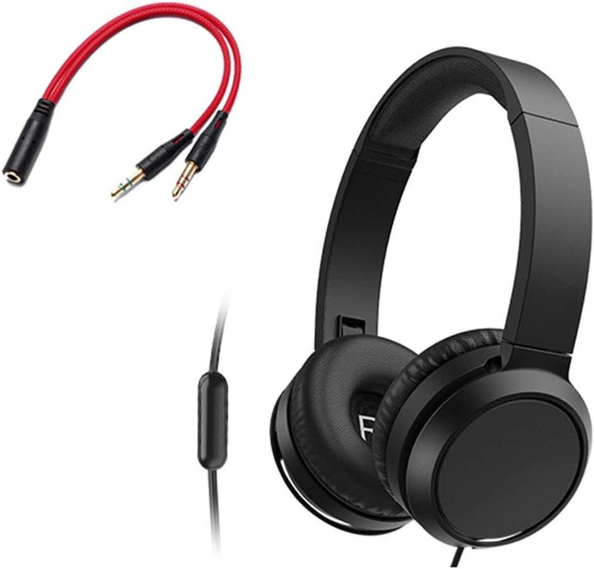 Headphones wired with microphone microphone headset boys and girls sports running music e-sports games cute English - ShopVlot