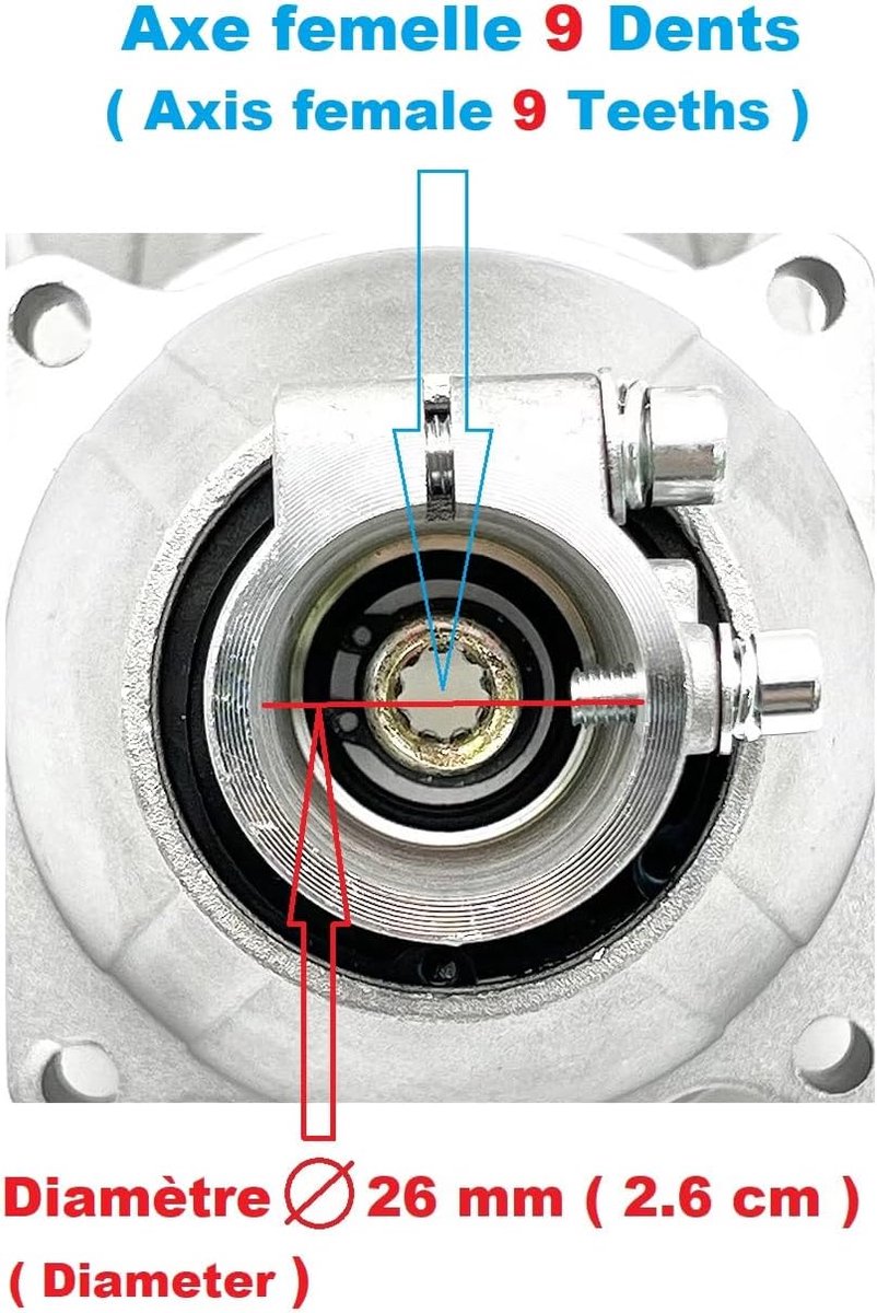 Original spare part manufacturer: Clutch bell for tube 26mm/shaft 9 teeth for brush cutter or multi-function machine - ShopVlot