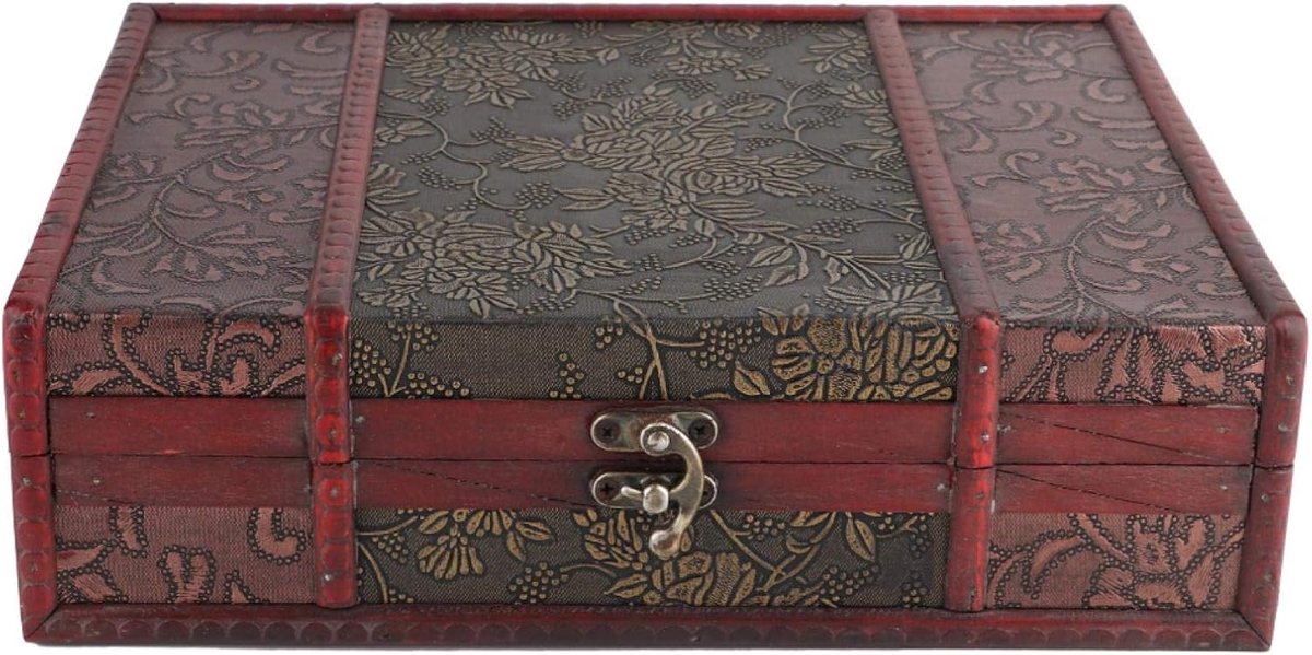 Retro-style wooden handmade decorative storage boxes for jewelry trinkets souvenirs - ShopVlot