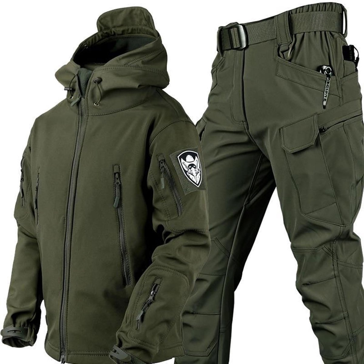 Mannen Vispakken Winter Haai Huid Soft Shell Fleece Dikke Bergbeklimmen Camping Kleding Tactiek Training Waterdichte - ShopVlot