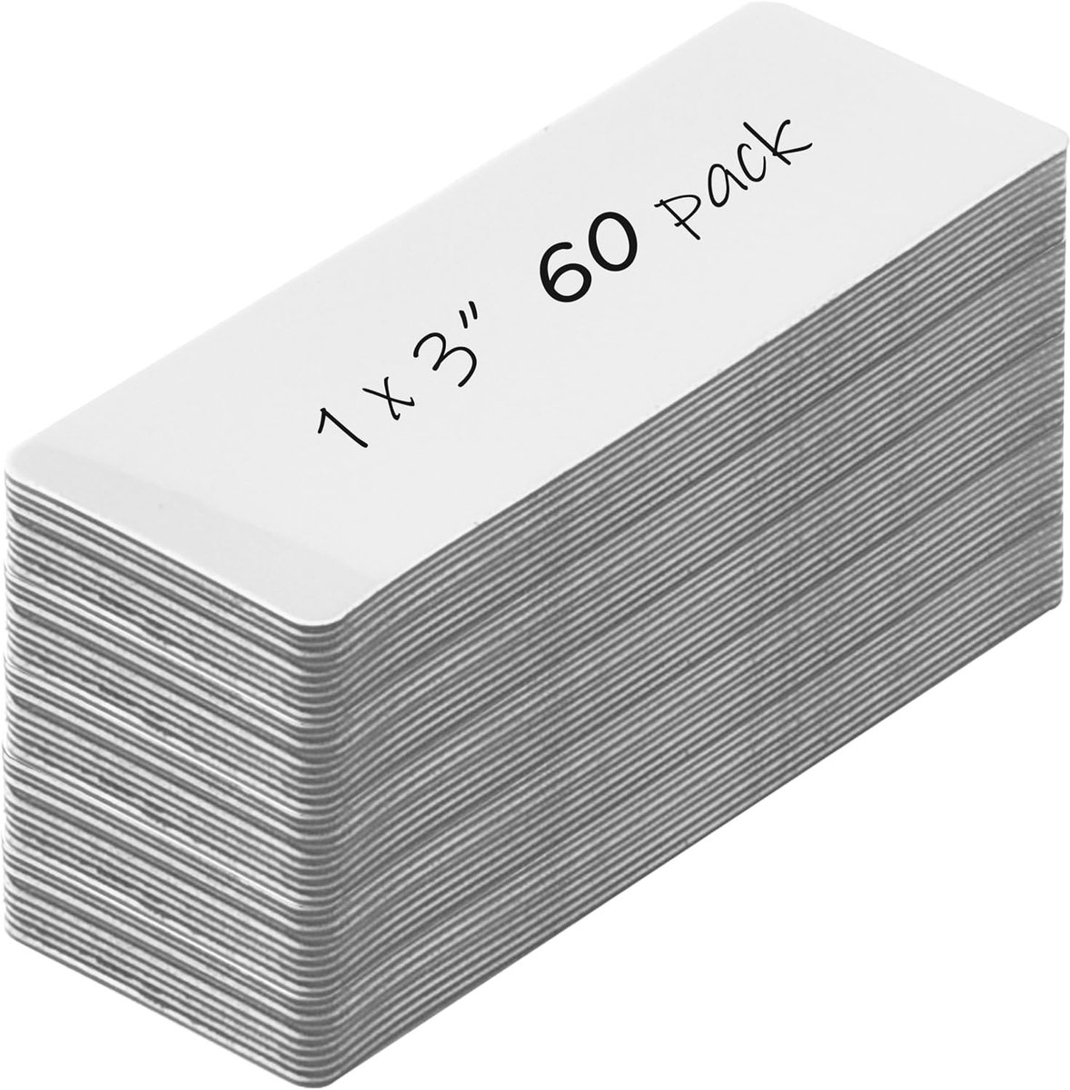 Realth Magnetic Dry Erase Labels - 60pcs 1"x3" White - Reusable Erasable Writing - ShopVlot