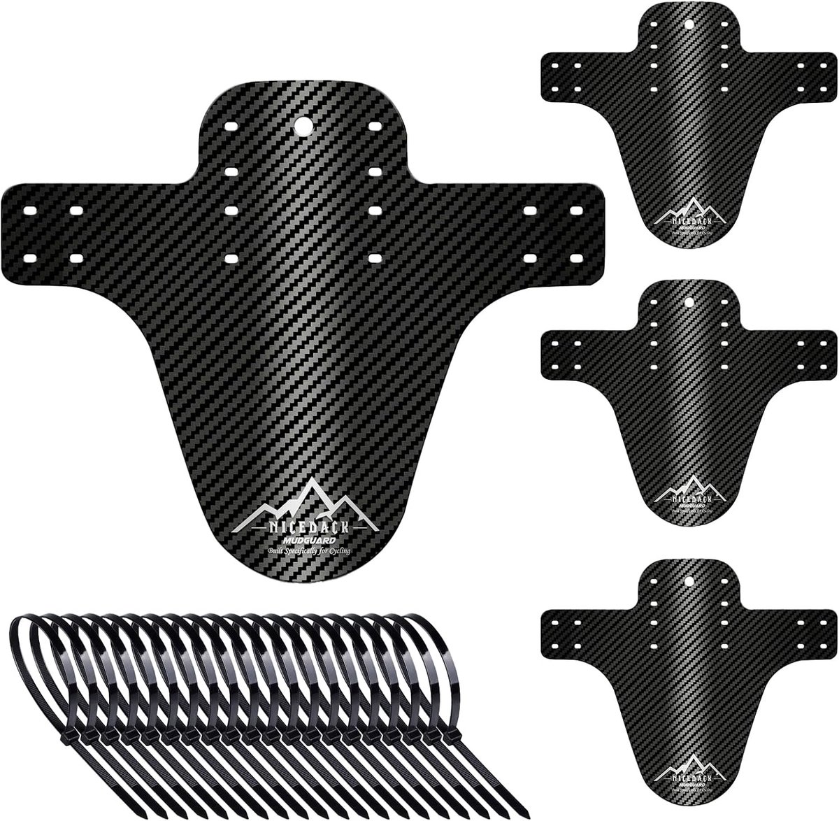 Mountain Bike Mud Guard, 4 Pieces Mountain Bike Splash Guard, MTB Front and Rear Bicycle Accessories MTB Mud Guard Fit - ShopVlot