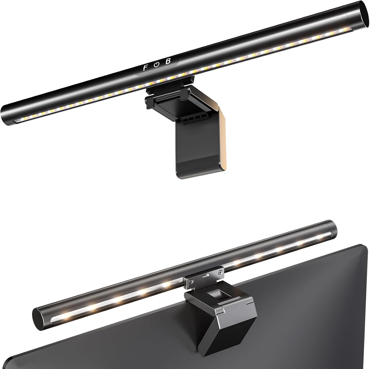 Computer monitorlamp 42cm - dubbele LED verlichting - dimbaar en kleurtemperatuur instelbaar - ShopVlot
