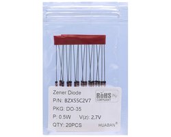 Solidchoice - 1/2W Siliconen Planar Zener Diodes DO-35