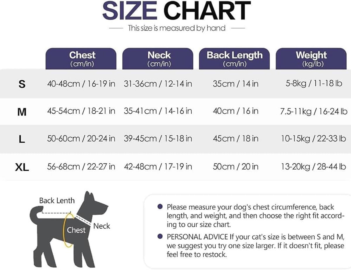 Hondencoat voor honden - medium/groot - zachte capuchon - vermindert angst - ShopVlot