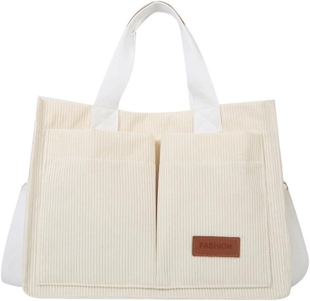 Shopper tas groot - corduroy - herbruikbaar - ideaal voor studenten - ShopVlot