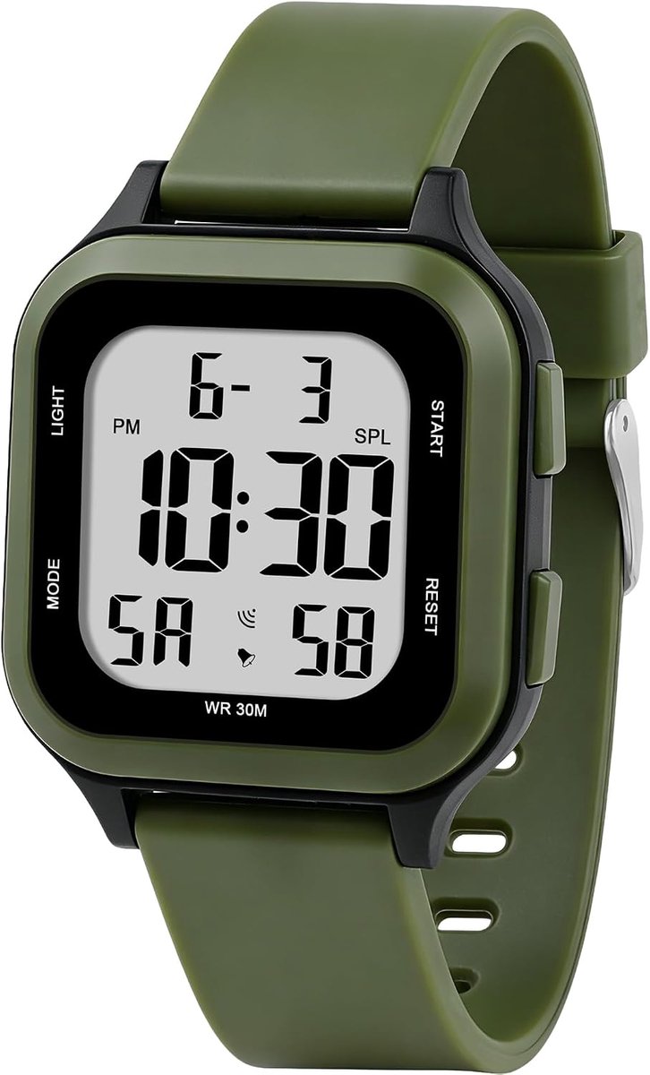Digitaal kinderhorloge 30 m waterdicht - licht, wekker, timer - ideaal voor outdooractiviteiten - ShopVlot