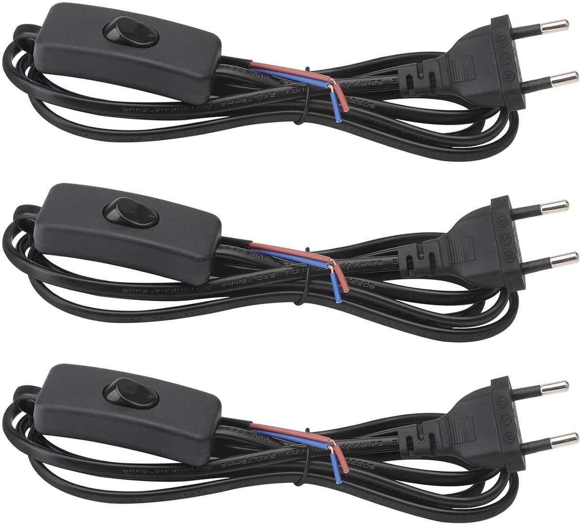 Kabel met schakelaar 1,8 m - Hoogwaardige PVC - Stevige stroomvoorziening - Geschikt voor lampen - ShopVlot