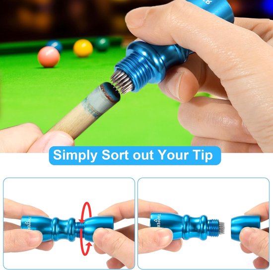 Snooker Cue Tool 3-in-1 - RVS Onderhoud - Multifunctioneel - Effectieve reparatie - ShopVlot — afbeelding 3