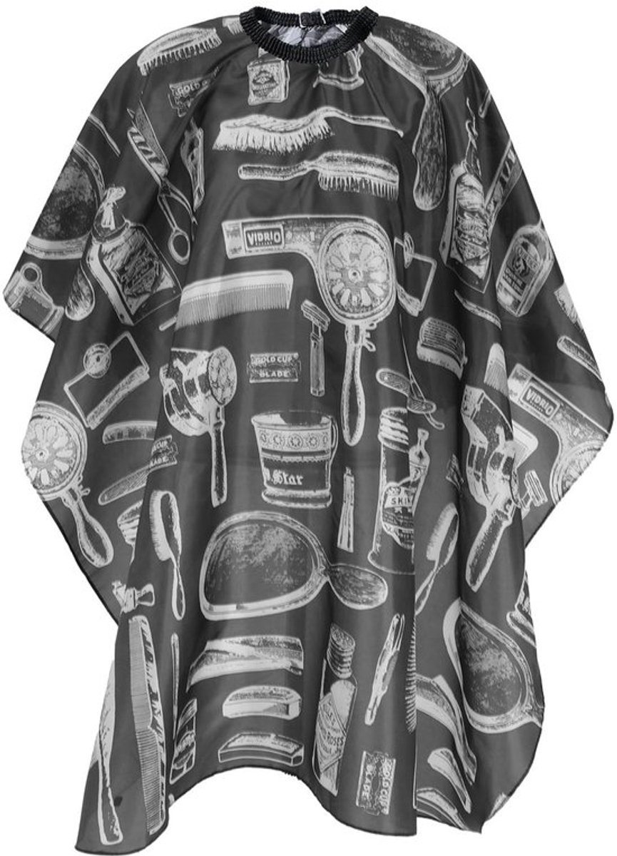 Kapperscape 145 x 120 cm - Waterdichte Kapperscape - Verstelbare Halsomvang - Polyester - Luipaardpatroon - Professionele Kappersbenodigdheden - Haarsnijcape
