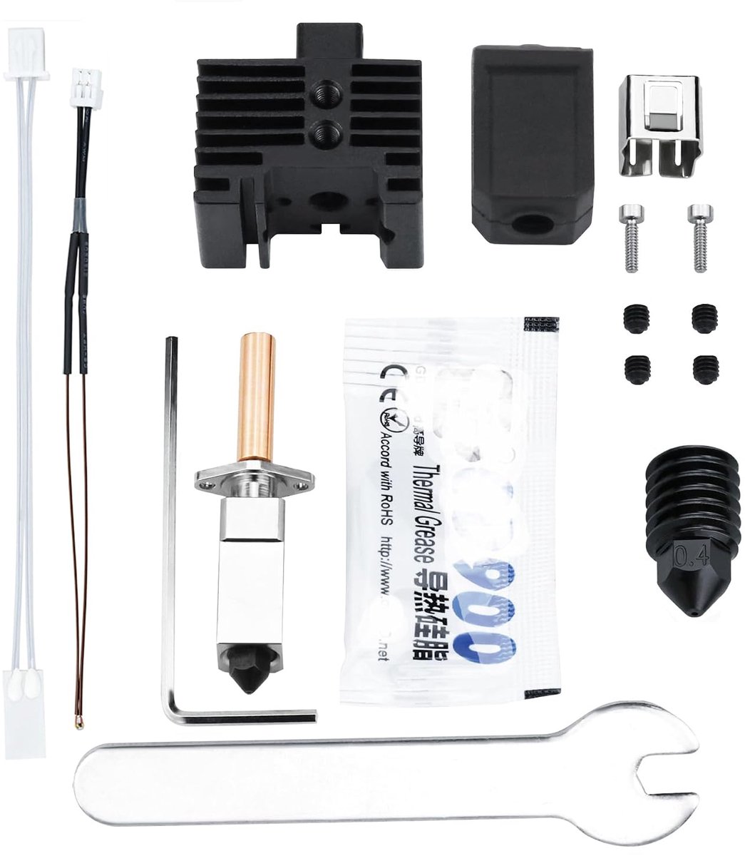 Bimetalen Heatbreak Hotend 0.4 - Geplateerd Koperen Verwarmblok - Temperatuur tot 300°C - ShopVlot