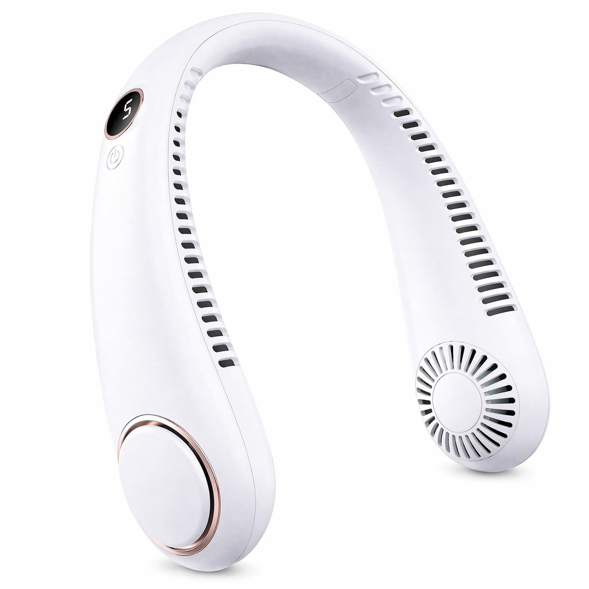 Draagbare nekventilator - mini-USB - 5 snelheden - stille werking voor onderweg - ShopVlot