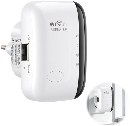 Wifi Versterker WLAN Repeater 300 Mbit/s Stopcontact Model Wit - Deze informatie komt later - €56,16