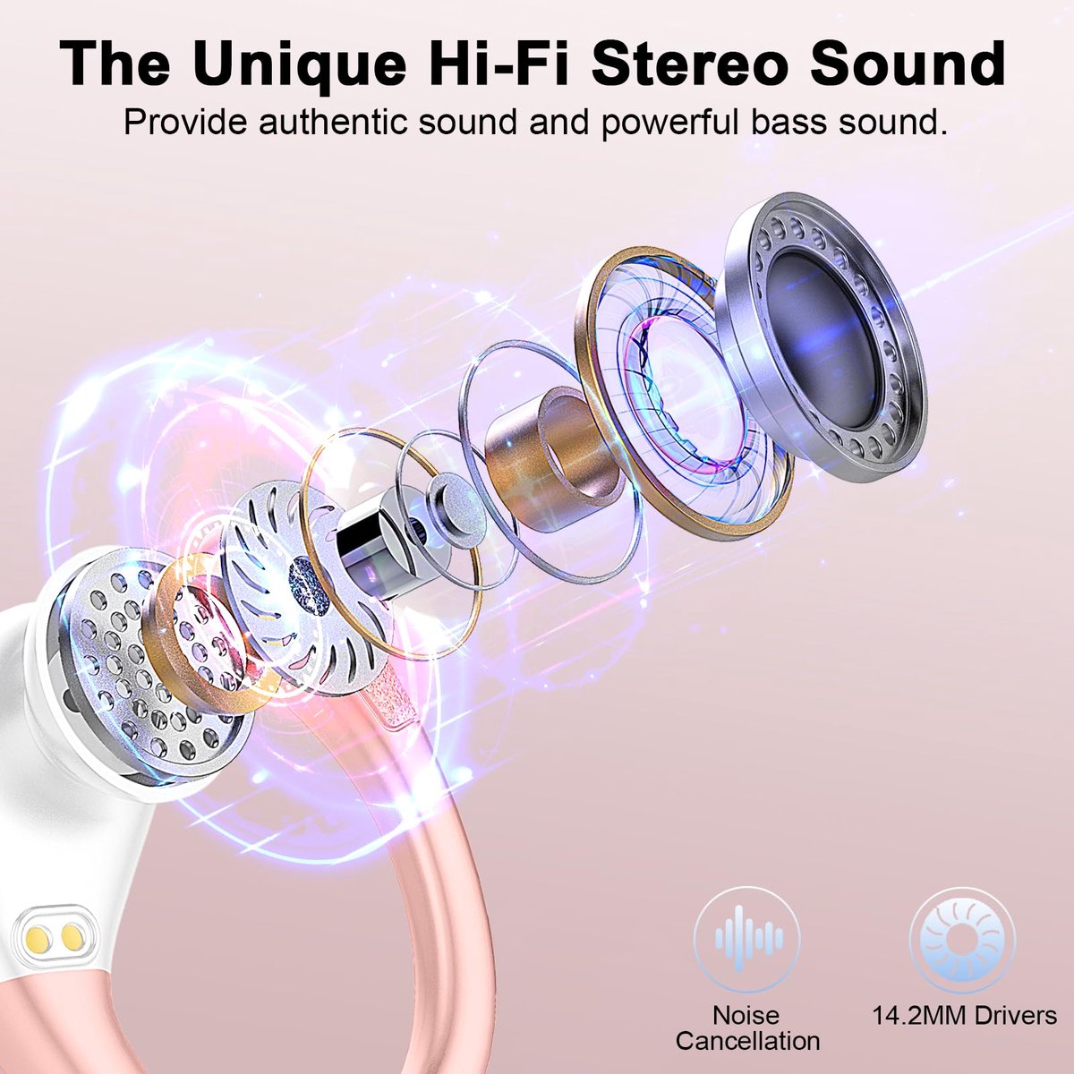 Bluetooth hoofdtelefoon - draadloos HiFi stereo - comfortabele pasvorm - geniet van muziek zonder kabels - ShopVlot