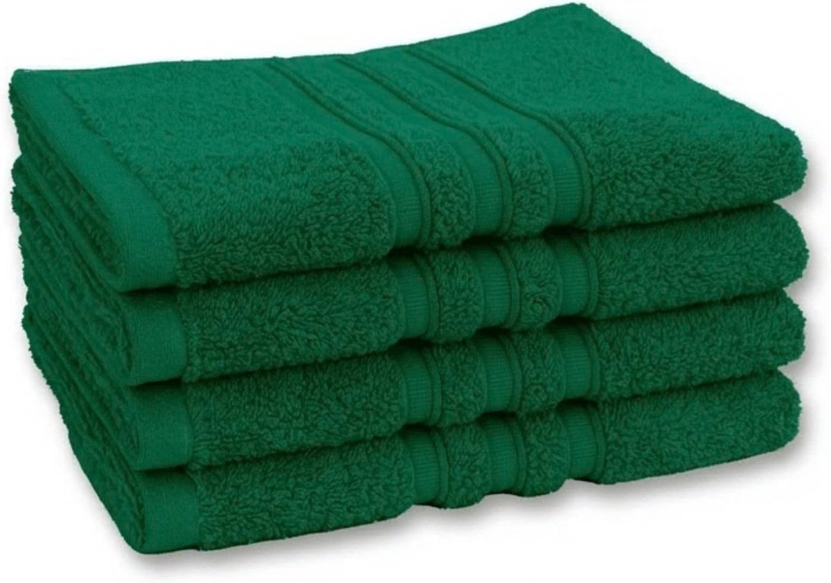 Handdoeken set van 4 - 40 x 70 cm - 100% katoen - absorberend en zacht voor dagelijks gebruik - ShopVlot