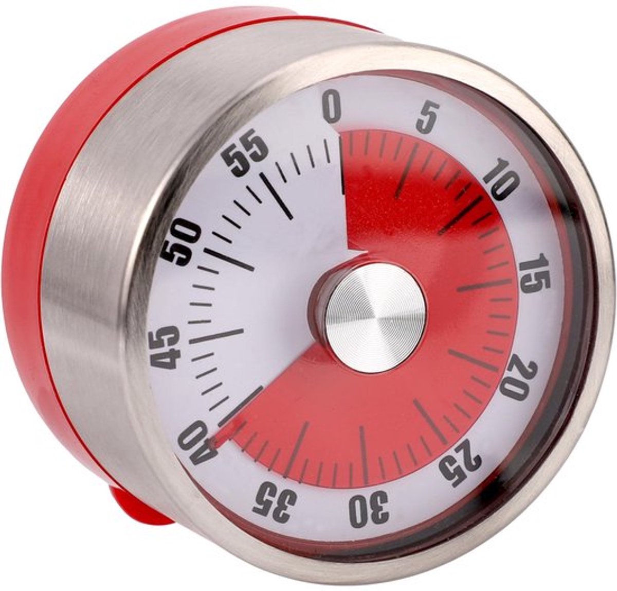 Keukentimer voor koken, 100% mechanische kookwekker met luid alarm, geen batterijen nodig, roestvrijstalen bureau-aftelherinnering voor keuken, thuis, klaslokaal, kantoor