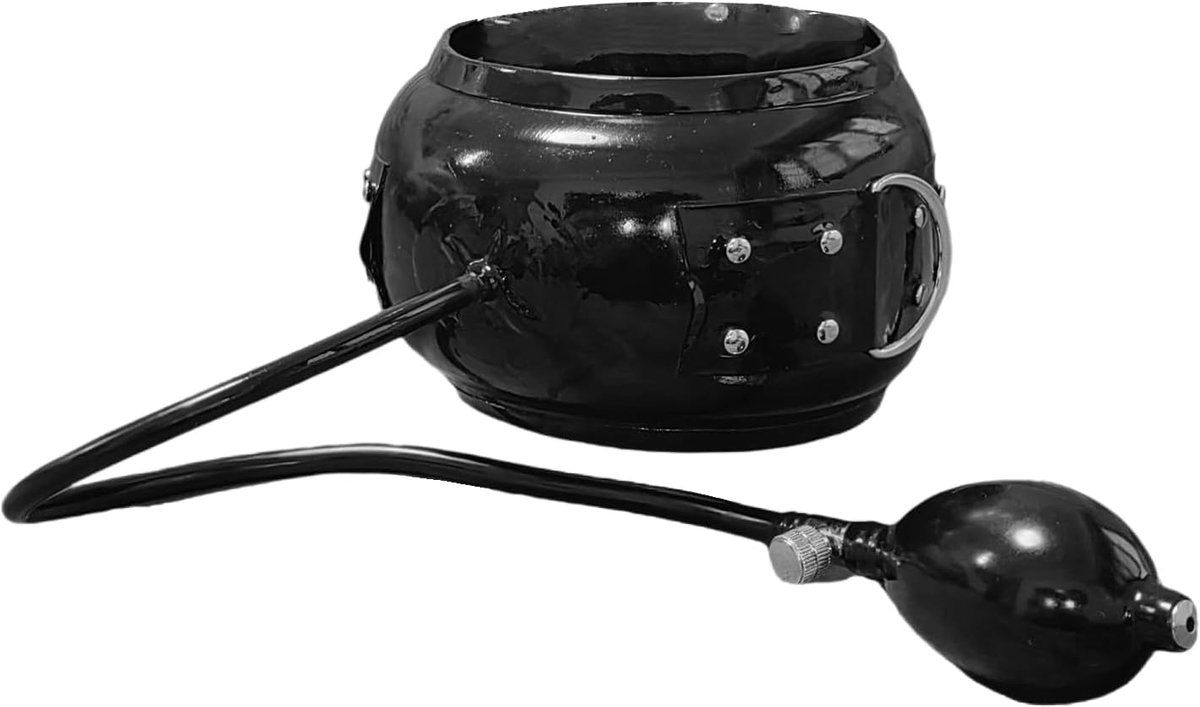 Latex choker met rits - opblaasbare halsband - cosplay accessoire - voor unieke outfits - ShopVlot