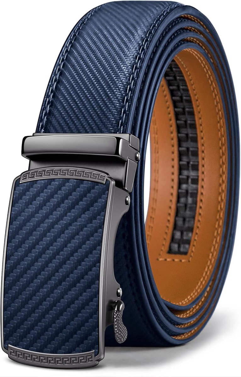 Riem voor mannen - leren ratelriem 1 3/8 - op maat te snijden - perfect voor formele kleding - ShopVlot