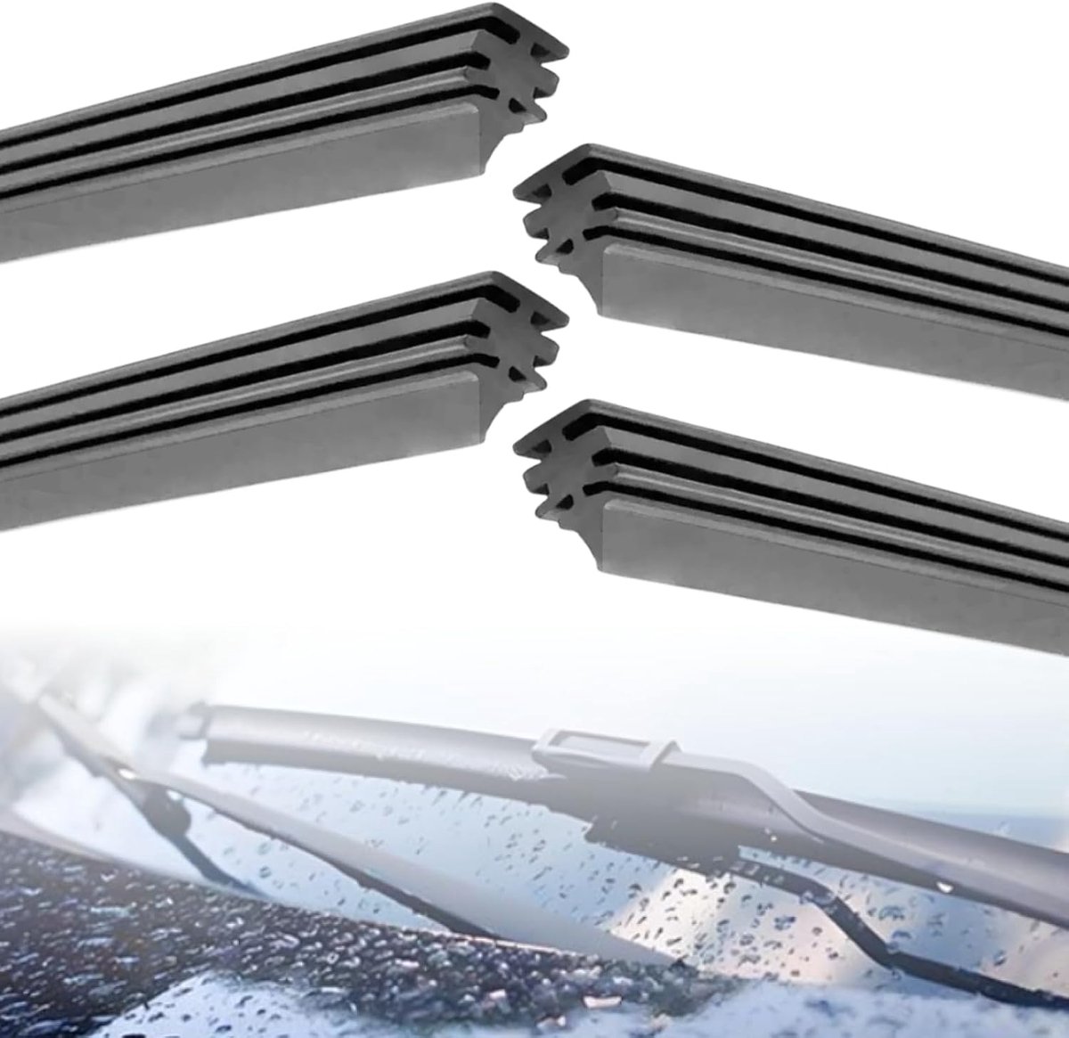 Essuie glace 80cm - Caoutchouc en silicone - Universeel en flexibel - Voor optimale zichtbaarheid bij regen - ShopVlot