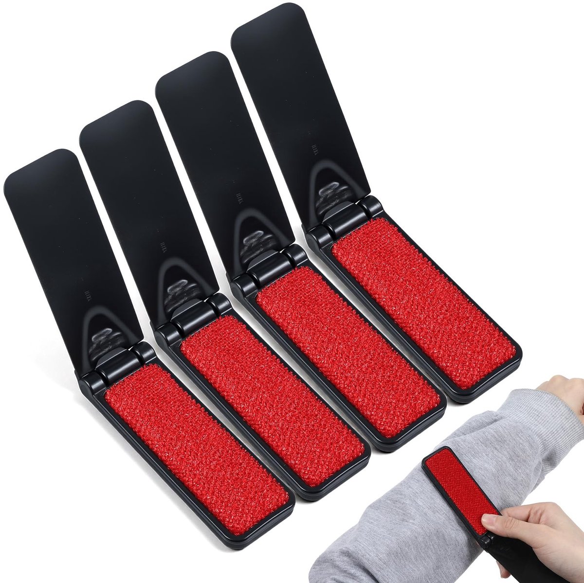 Solidchoice - Set van 4 Vouwbare Lintborstels voor Kleding en Meubilair