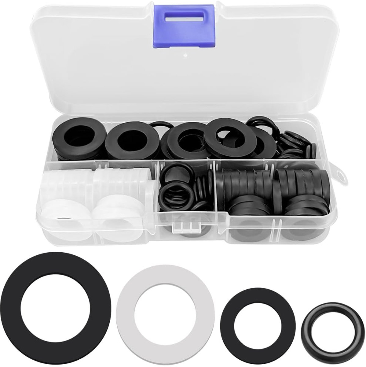90 Pieces Rubber Hose Pads Set, Rubber Hose Connectors, Hose Connectors, Flat Seal For Faucet, Shower Head, 40 Pieces - ShopVlot