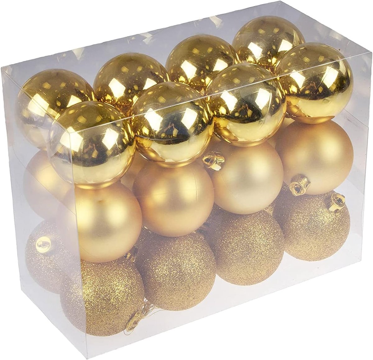 24pcs Christmas Baubles 3cm Matte Glitter Xmas Tree Ornaments Tree Decoration Shiny for Small Shatterproof Hanging - ShopVlot