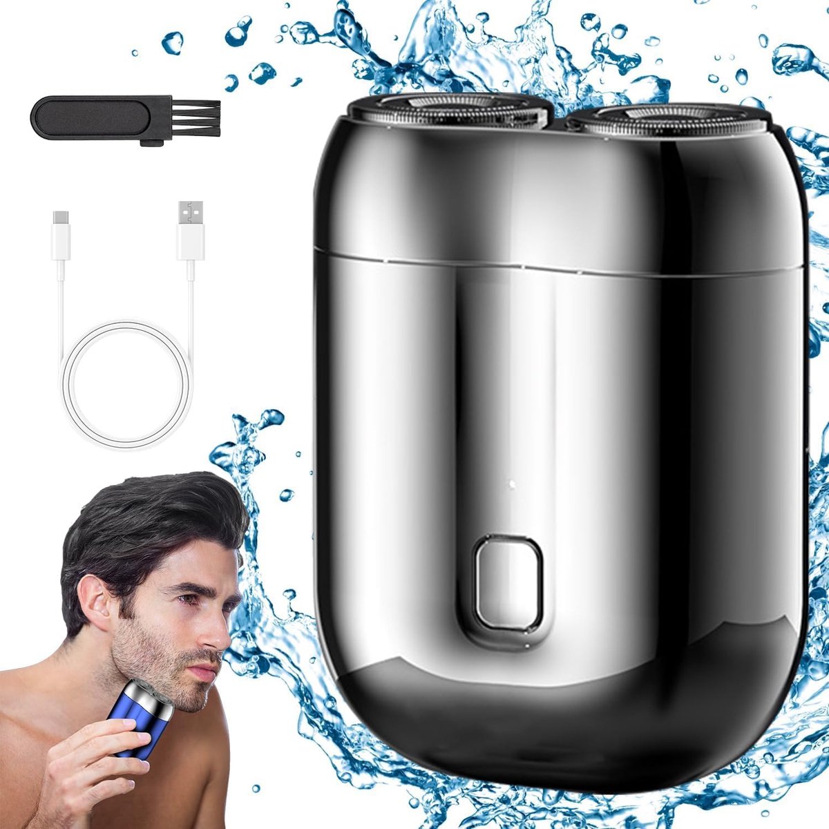 Men's Electric Mini Shaver 2025 IPX6 Waterproof Multifunction Beard Shaver Portable Beard Trimmer Intimate Shaver for - ShopVlot