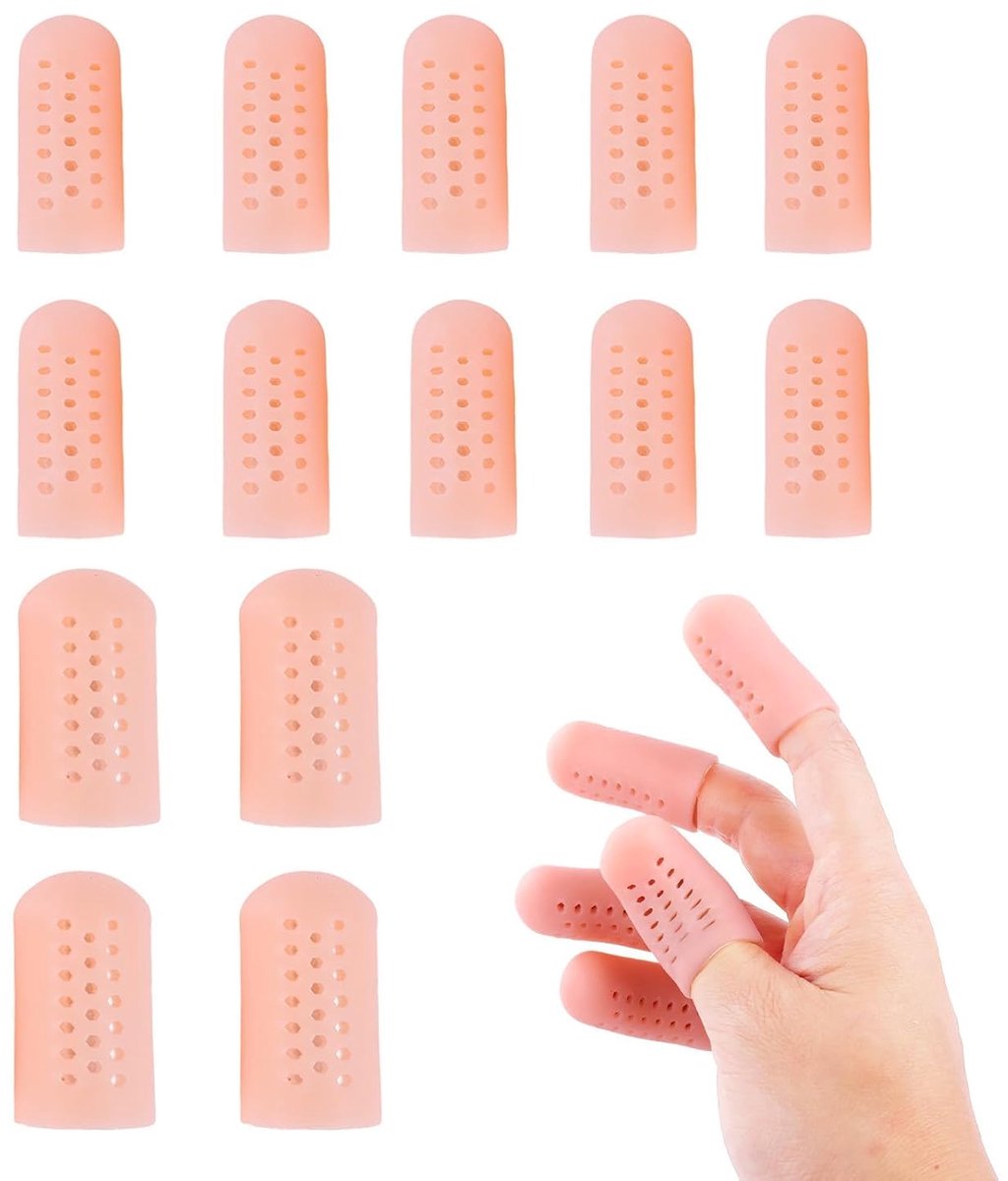 Pack of 14 Gel Finger Protectors Breathable Finger Guard Silicone Finger Guard Finger Guard for Activating Finger - ShopVlot