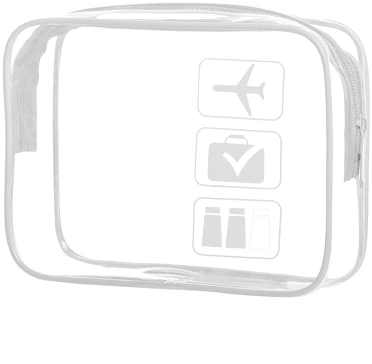 KINDOYO Transparante Reis Toilettas - Transparante Make-up Tas met Ritsen PVC Waterdichte Cosmetica Tas Was Tas Douche - ShopVlot