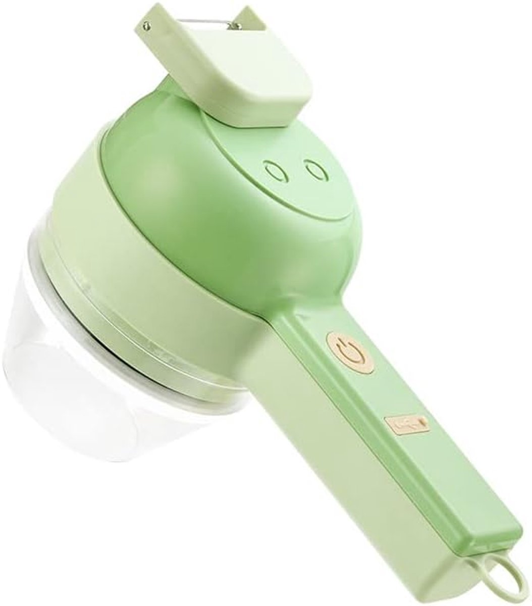 Multifunctional Portable Cordless Food Processor with Soft Handle, 5 in 1 Vegetable Cutter Set, with Slicer, Crusher - ShopVlot